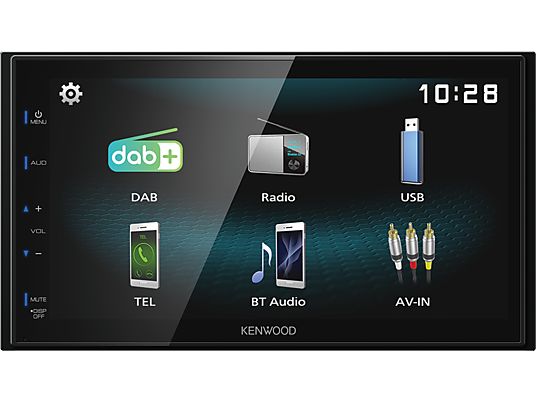 KENWOOD DMX125DAB - Autoradio (2 DIN (double-DIN), Noir)