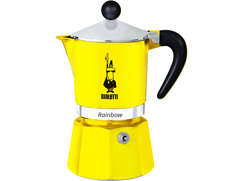 BIALETTI 4982 Rainbow kotyogós kávéfőző 3 adag, sárga