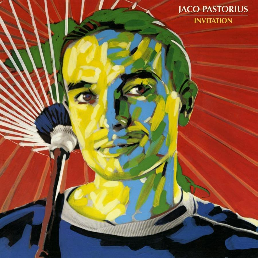 Album borítója egy festett portréval egy férfiról, napernyővel, piros háttér előtt.