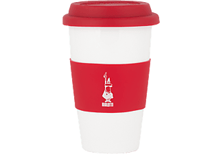 BIALETTI DCTOP00018 COFFE-TO-GO porcelán bögre, piros 300 ml