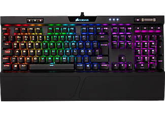 CORSAIR K70 RGB MK.2 CHERRY MX Silent - Gaming Tastatur, Kabelgebunden, QWERTZ, Mechanisch, Cherry MX Silent Red, Schwarz