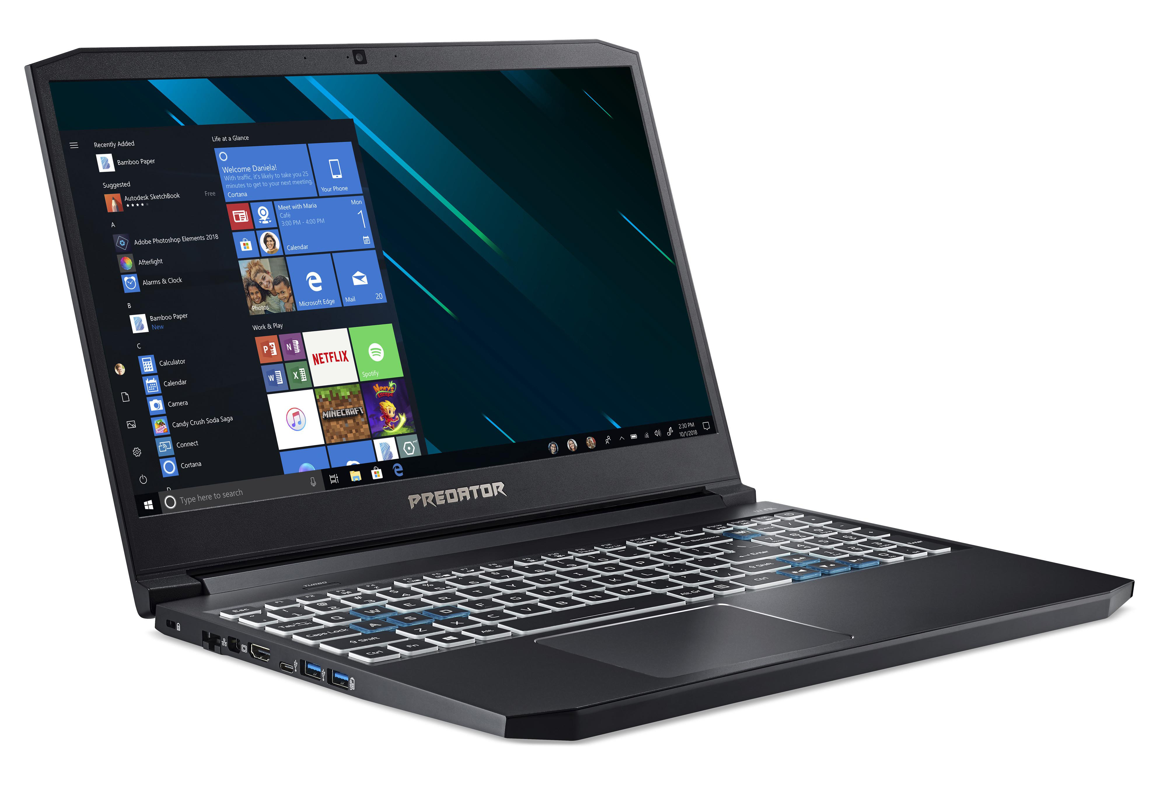 ACER Predator Triton 300 (PT315-51-7815) - 15,6 Zoll - Intel® Core™ i7 i7-9750H - 16 GB - 1 TB - NVIDIA GeForce® GTX 1650 - Windows 10 Home (64 Bit)