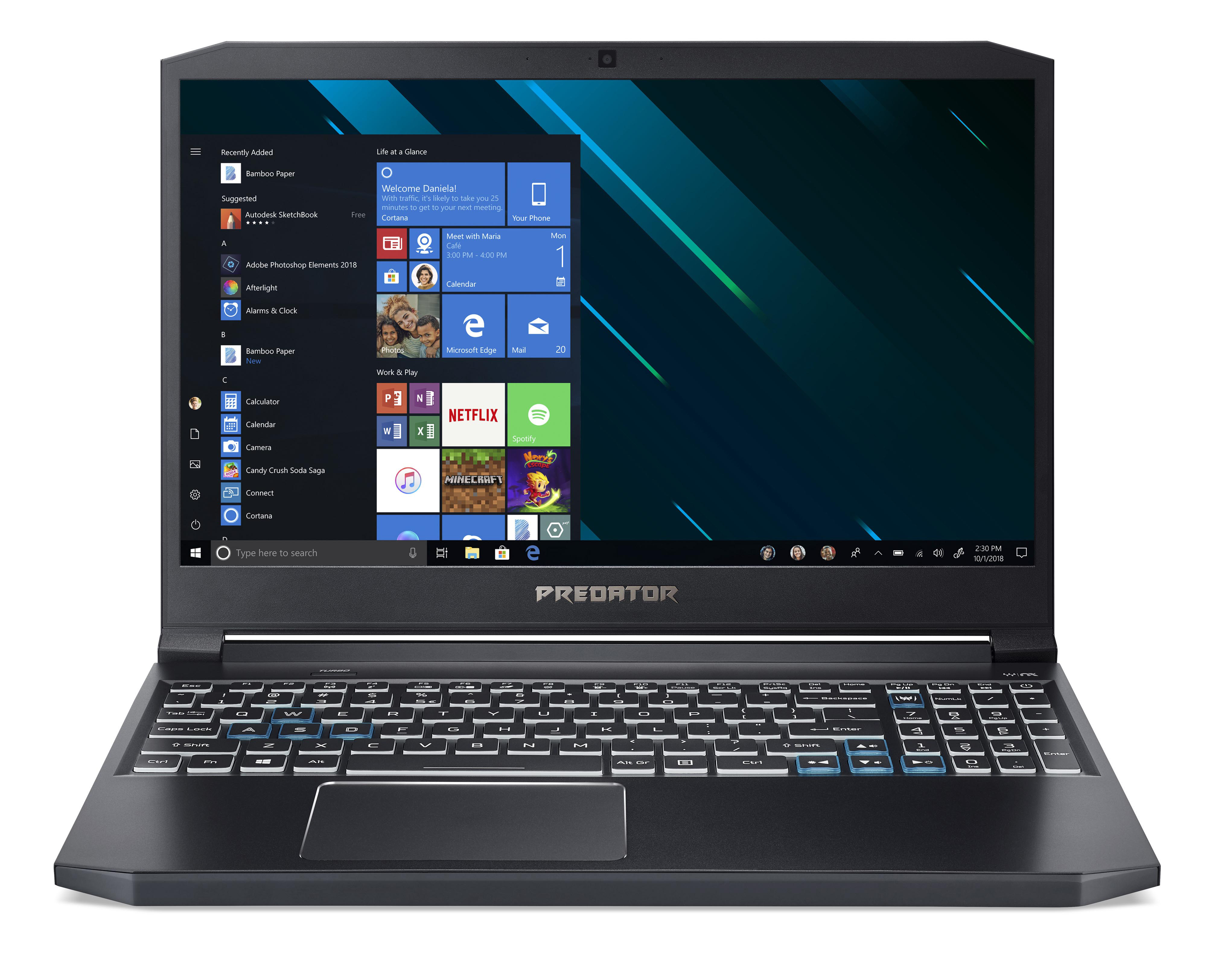 ACER Predator Triton 300 (PT315-51-7815) - 15,6 Zoll - Intel® Core™ i7 i7-9750H - 16 GB - 1 TB - NVIDIA GeForce® GTX 1650 - Windows 10 Home (64 Bit)
