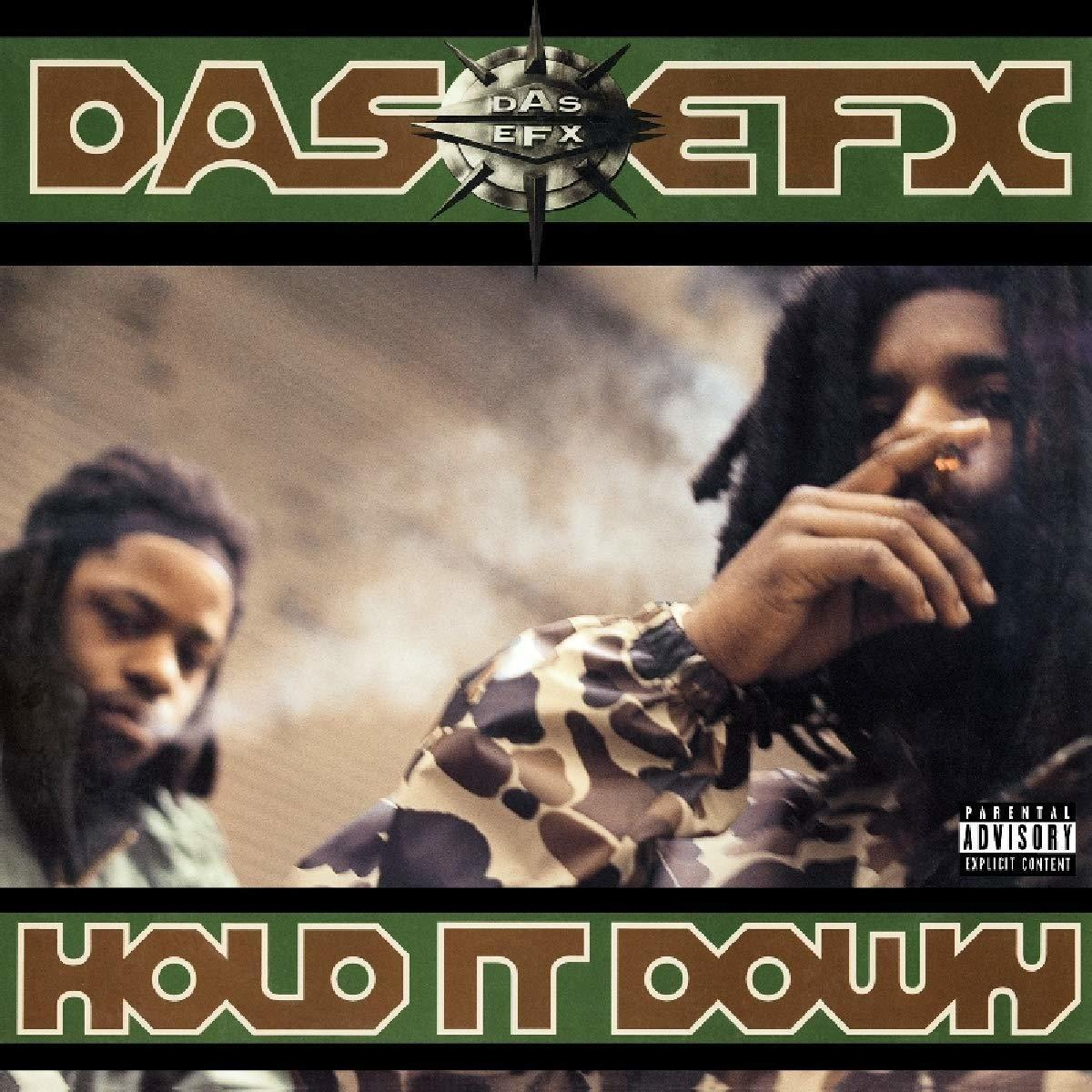Album borító két férfival. 'DAS EFX' logó. Cím: 'Hold it Down'. Szülői figyelmeztetés.