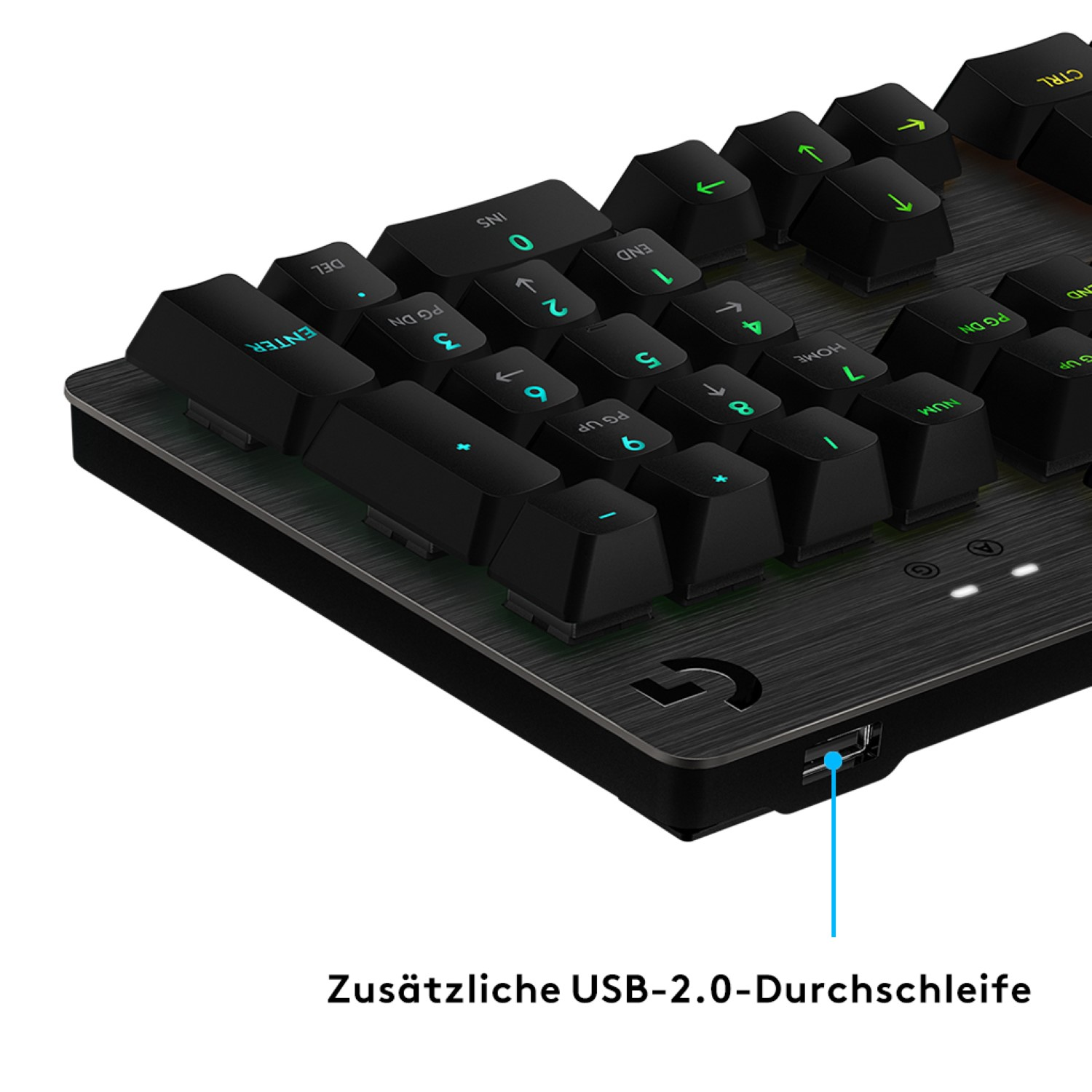 LOGITECH G513 RGB, Gaming Tastatur, Mechanisch, Logitech Romer G Tactile, kabelgebunden, Schwarz
