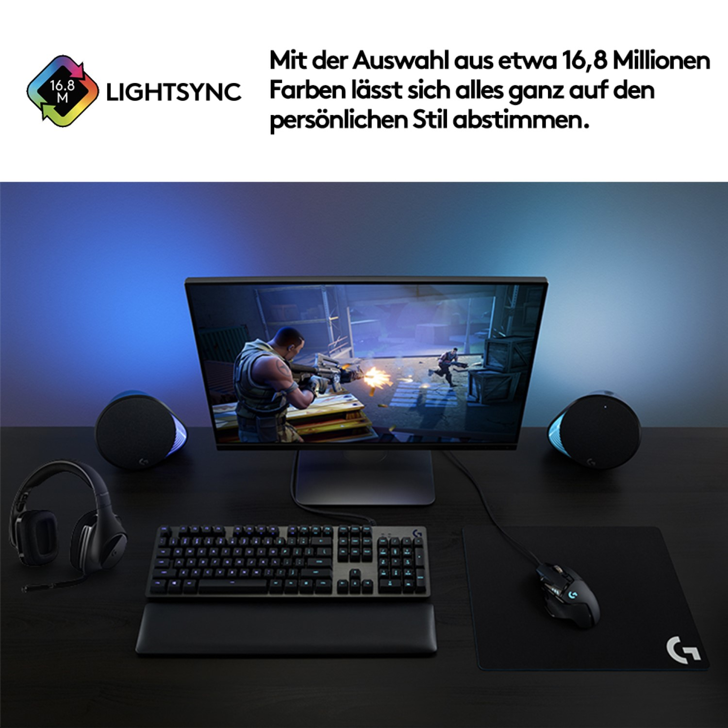 LOGITECH G513 RGB, Gaming Tastatur, Mechanisch, Logitech Romer G Tactile, kabelgebunden, Schwarz