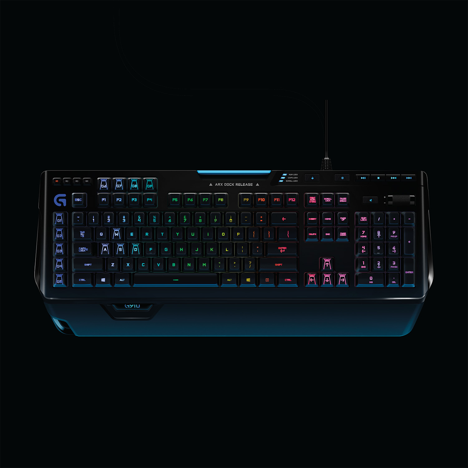 LOGITECH G910 Orion Spectrum RGB, Gaming Tastatur, Mechanisch, Logitech Romer G, kabelgebunden, Schwarz