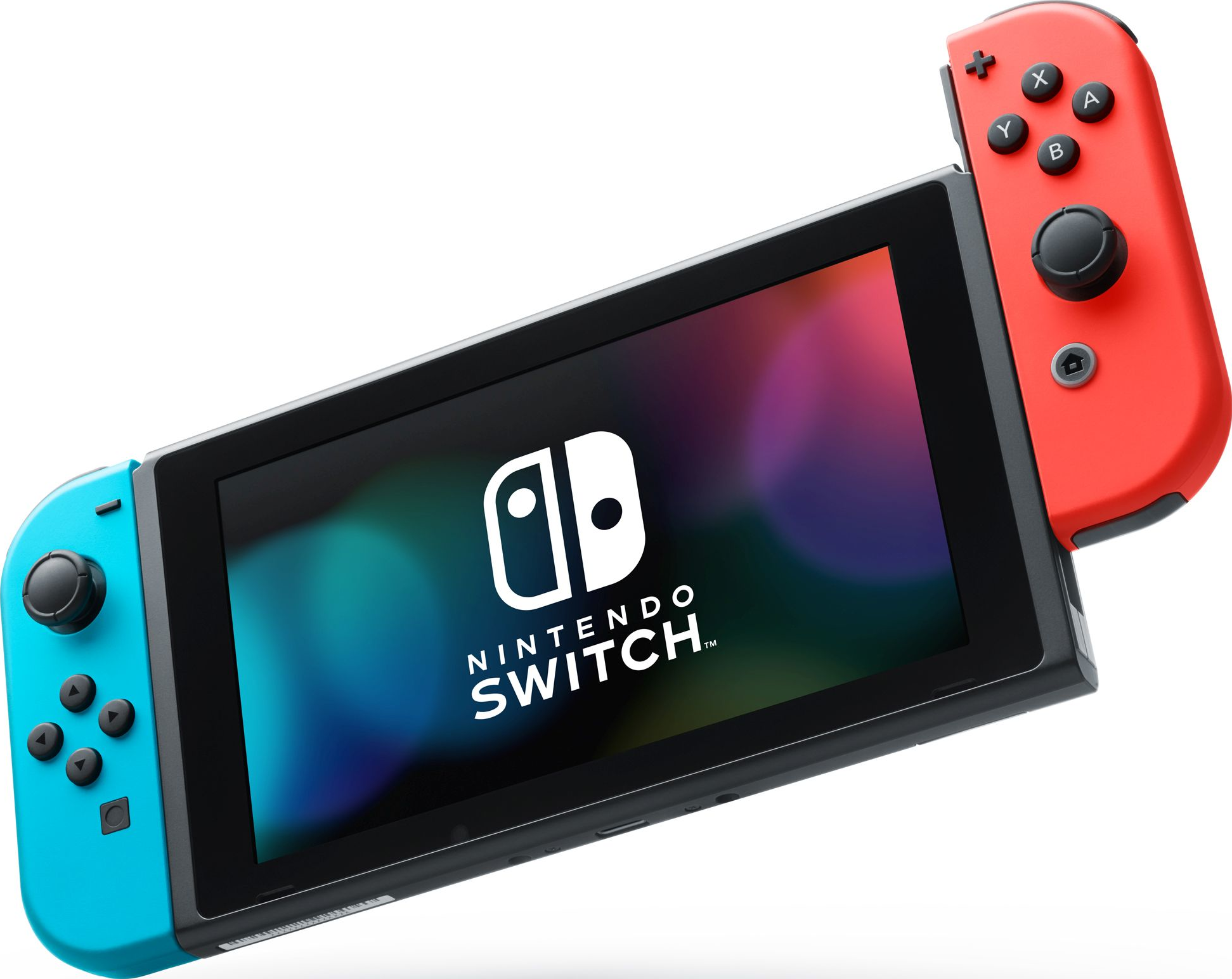 NINTENDO Switch neonrot/blau (neue Edition) mit Mario Kart 8 Deluxe (digitale Vollversion)