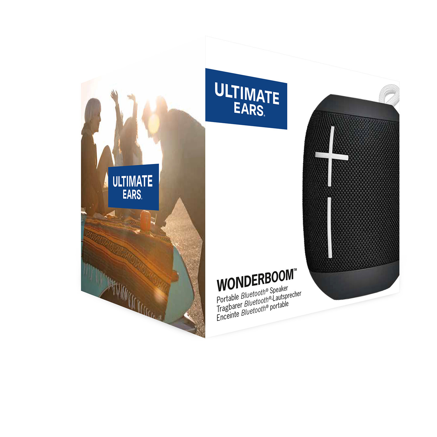 ULTIMATE EARS WONDERBOOM Bluetooth Lautsprecher, Phantom Schwarz, Wasserfest