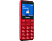 PANASONIC Outlet KX-TU150 piros nyomógombos kártyafüggetlen mobiltelefon időseknek