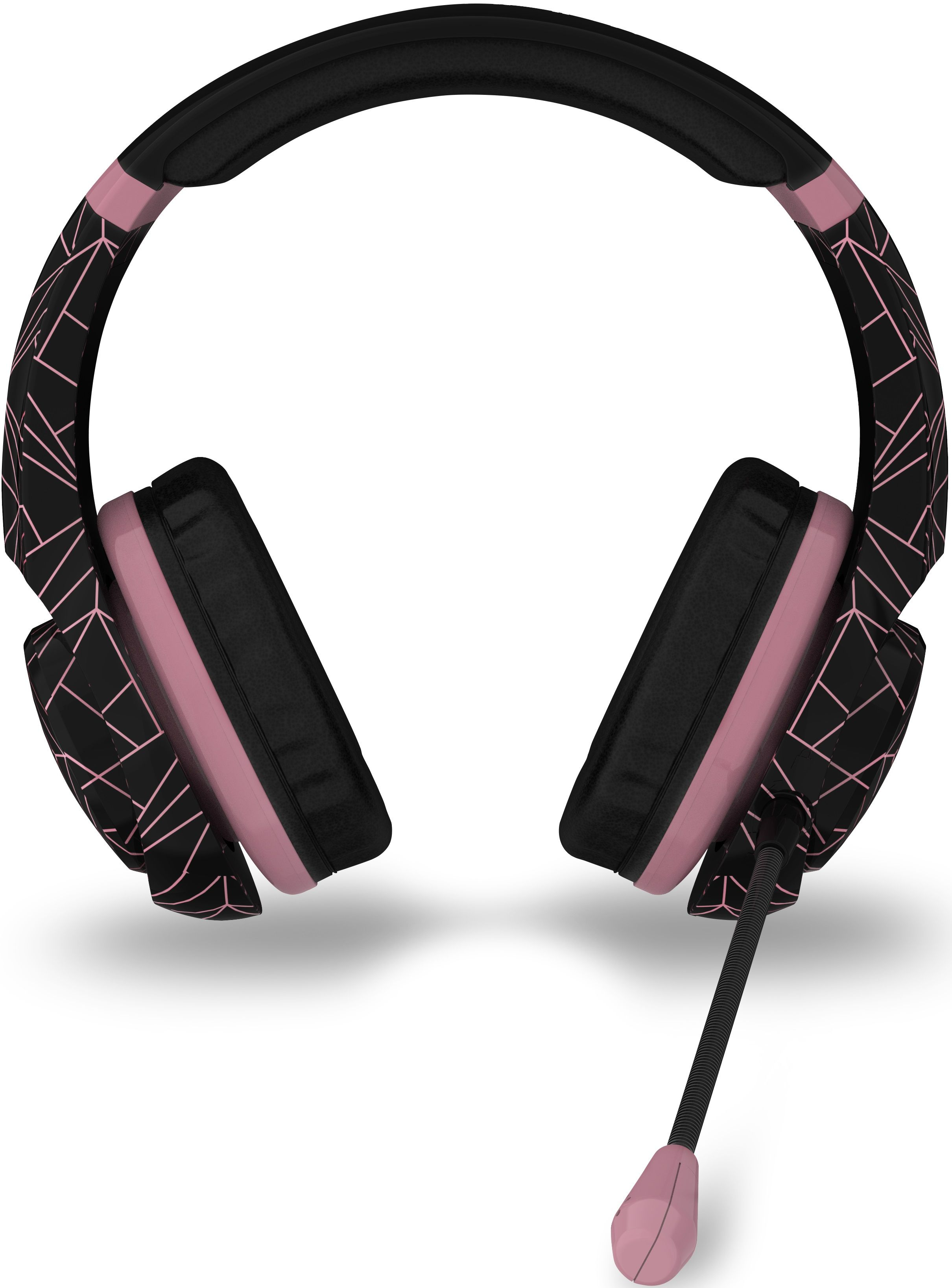 4 GAMERS Gaming Headset Rose Gold Edition Abstract Black Pink PRO4-70