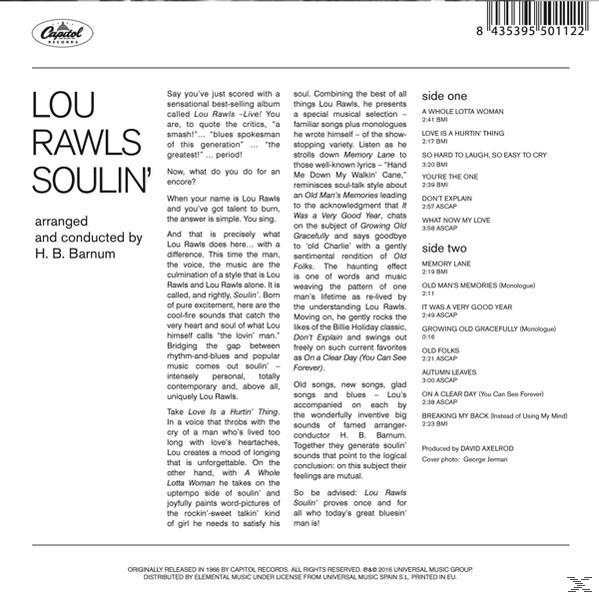 Egy album hátulja szöveggel és a Capitol Records logójával.
