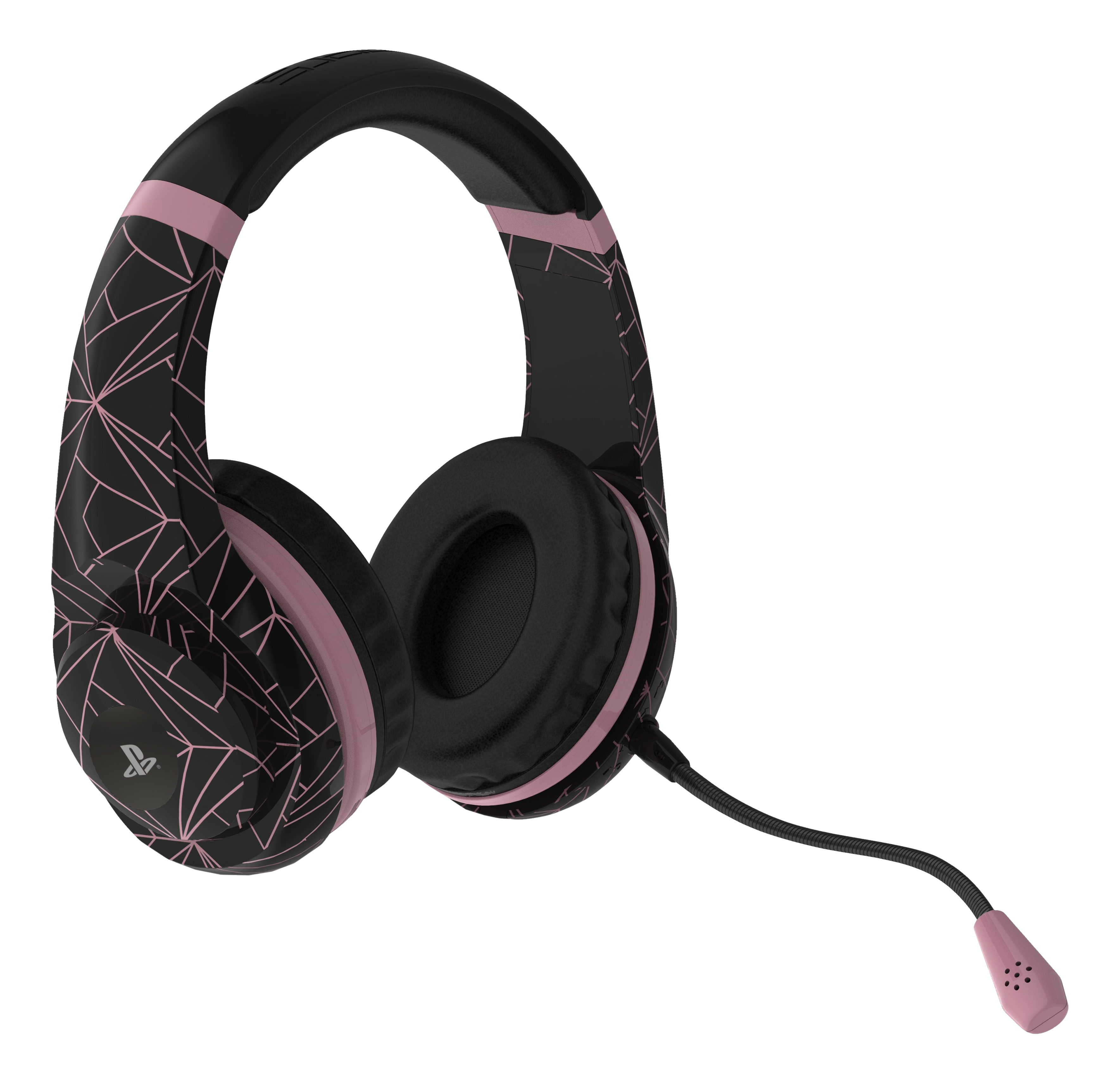 4 GAMERS Gaming Headset Rose Gold Edition Abstract Black Pink PRO4-70