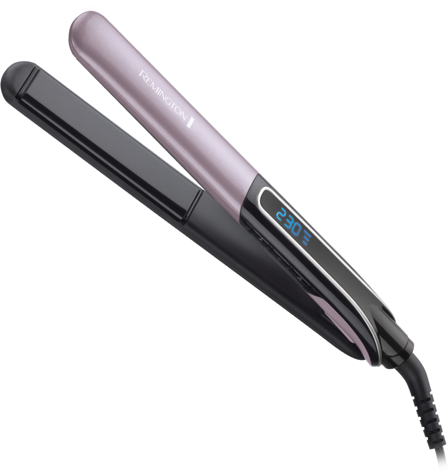 Plancha de pelo - Remington S6700, 230 ºC, 15 s, Cerámica y titanio, Lila
