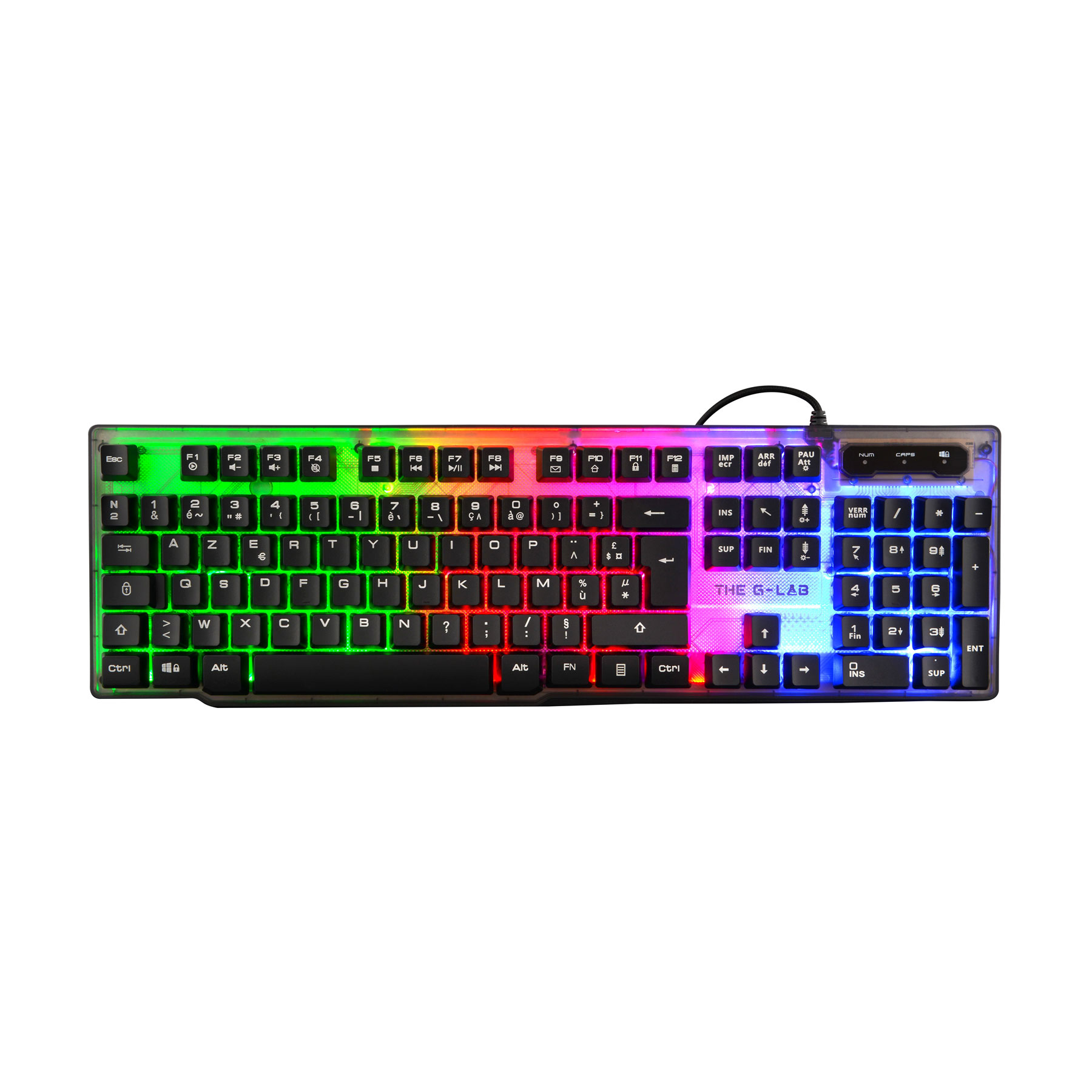 Pack gaming - The G-Lab Xenon COMBO-ZINC/SP, USB, 2400dpi, Ratón óptico, Retroiluminado, Negro