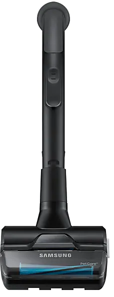Fekete porszívó tartozék kefefejjel. A Samsung Pet Care logóval rendelkezik.