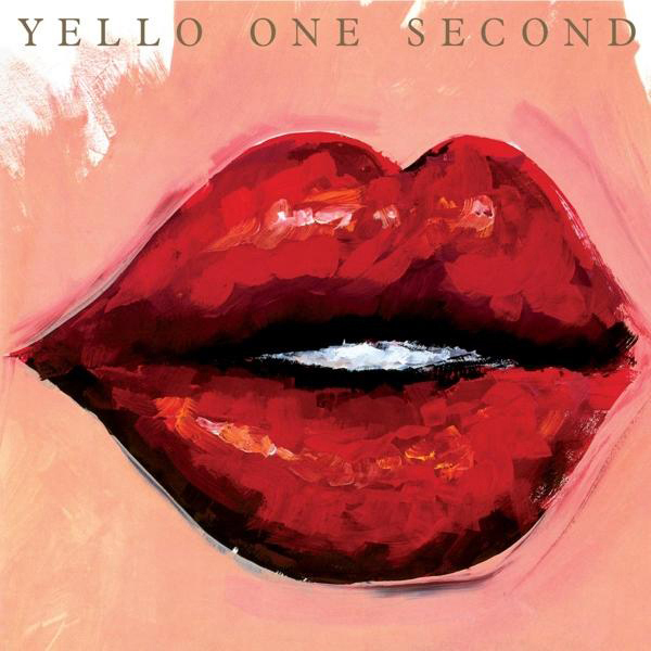 Albumcover: Nahaufnahme roter Lippen. Titel: Yello, One Second.