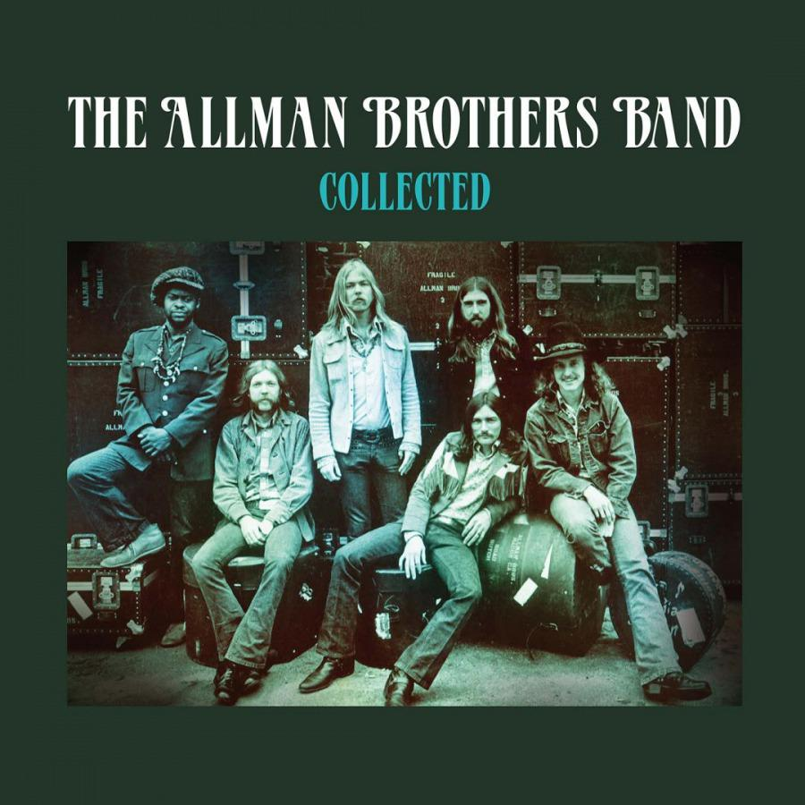 Album borító hat férfival ládák előtt. Szöveg: The Allman Brothers Band Collected.