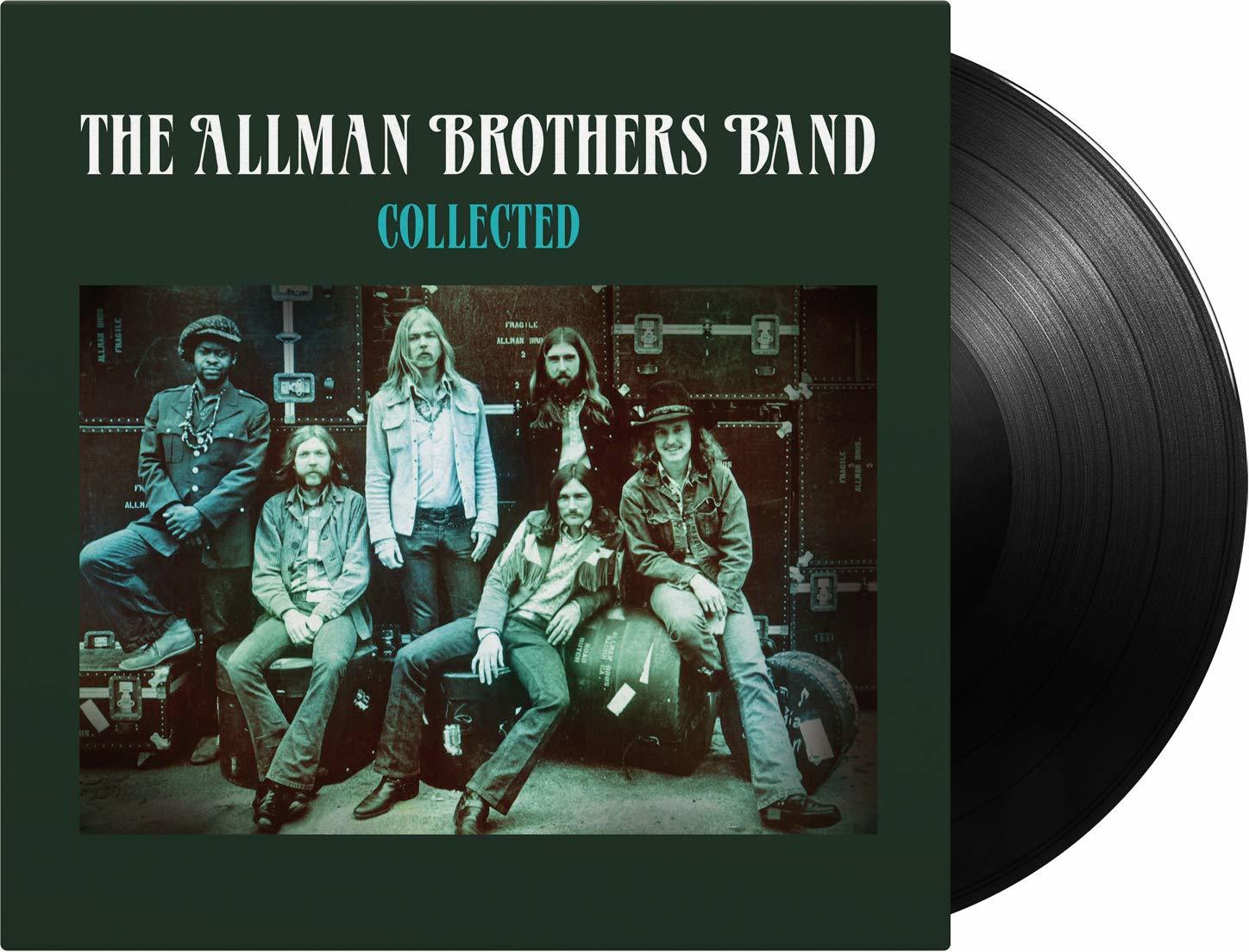 The Allman Brothers Band vinyl lemez borítója, zenekari tagokkal és szöveggel.