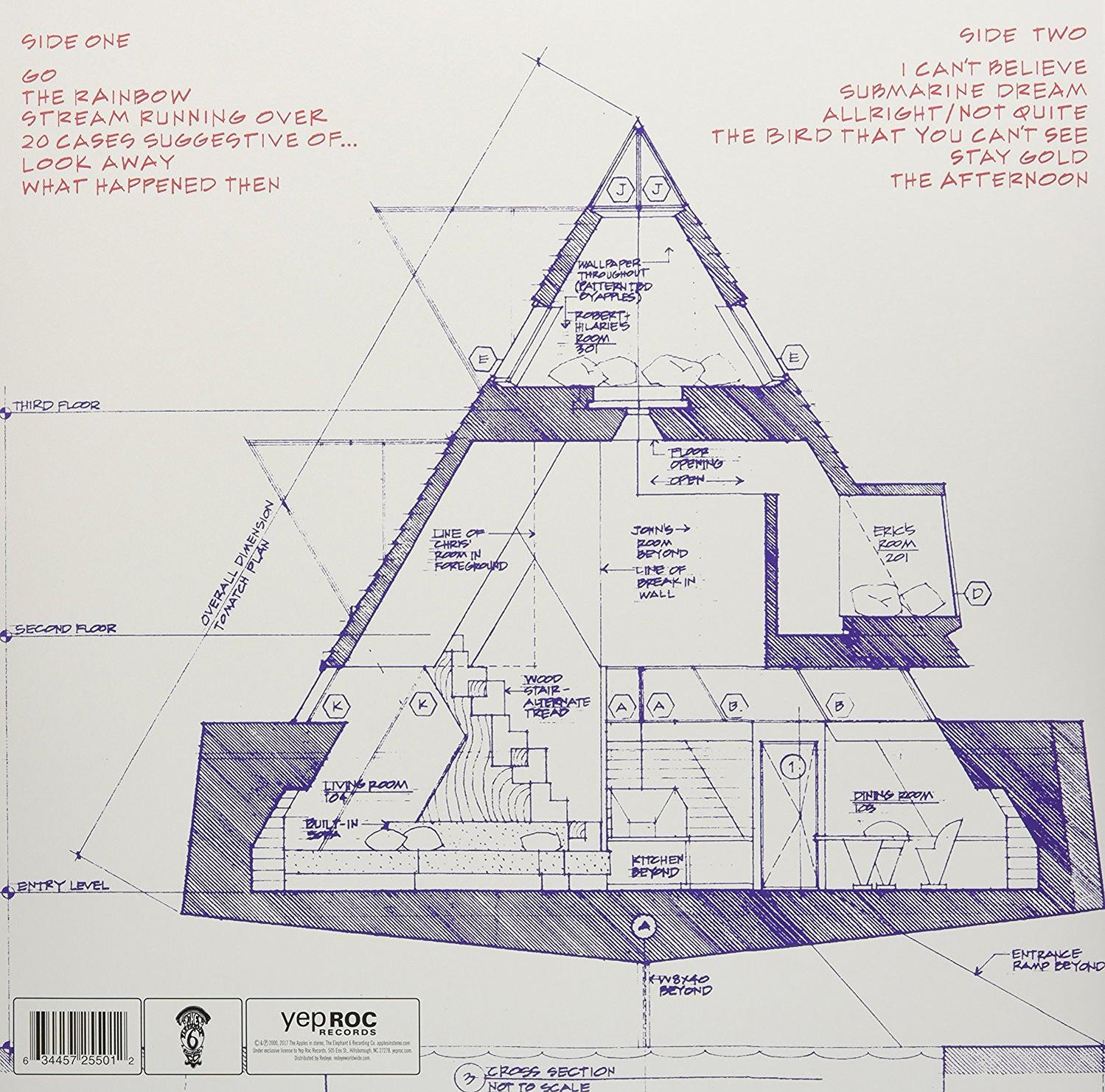 Ein Bauplan eines Gebäudes mit Textanmerkungen und Design-Details.