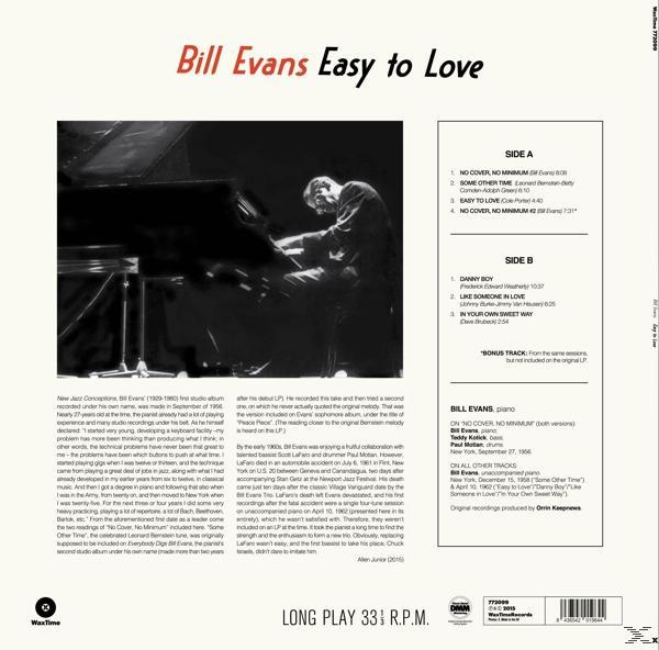 Album borítója: Bill Evans zongorázik. A szöveg dalcímeket és album részleteket tartalmaz. Fekete-fehér kép.