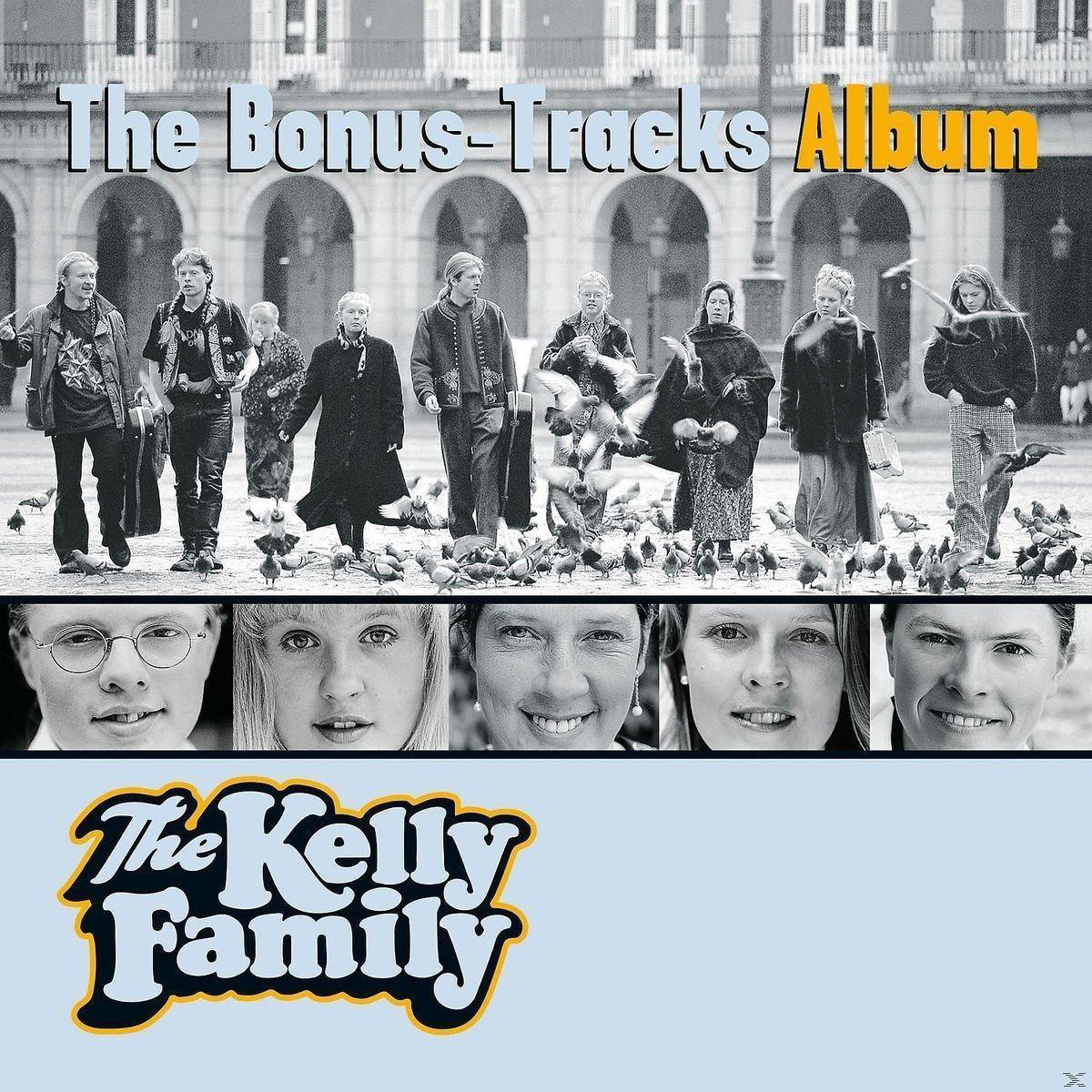 Cover: The Kelly Family. Gruppenfoto, Gesichter darunter. Titel: The Bonus-Tracks Album.
