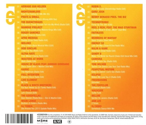 CD 2 eines Compilation-Albums mit einer Titelliste. Der Hintergrund ist orange. Text ist in Weiß.