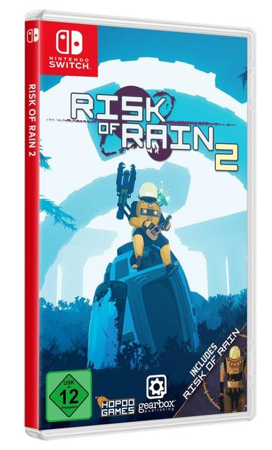 Videospielbox. Das Cover hat einen Roboter-Charakter auf blauem Hintergrund.