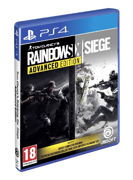Consola - Sony PS4 Jet Black, 500 GB, DUALSHOCK®4, USB / HDMI+Juego TOM CLANCY'S RAINBOWSIX® SIEGE ADVANCED EDITION