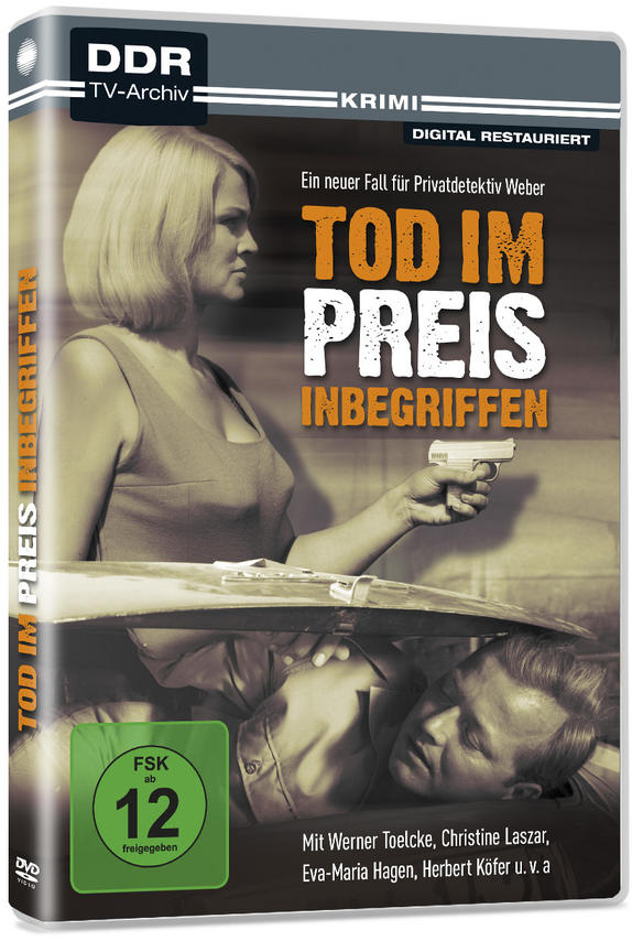 Filmcover mit einer Frau, die eine Waffe hält, einem Mann am Boden und Text.