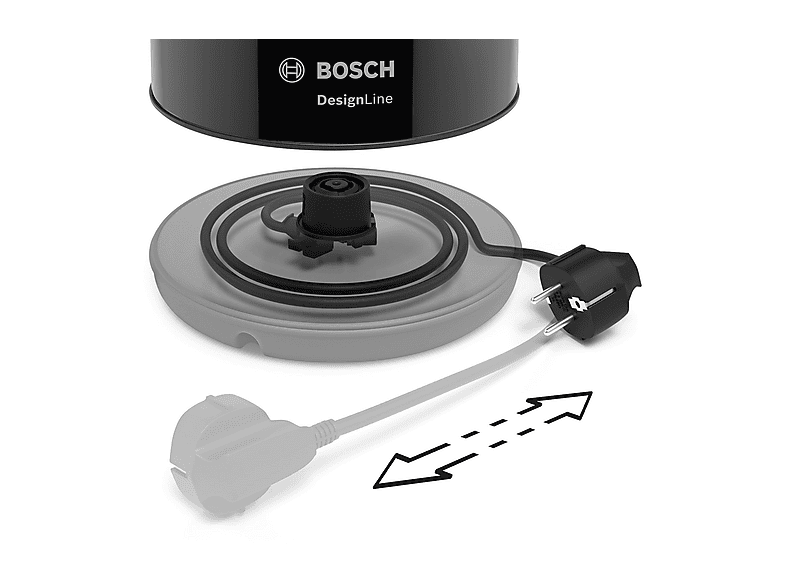Bosch TWK3P423 Design Line Wasserkocher (Schwarz, 1.7 l, ) — Foto 2 von 3