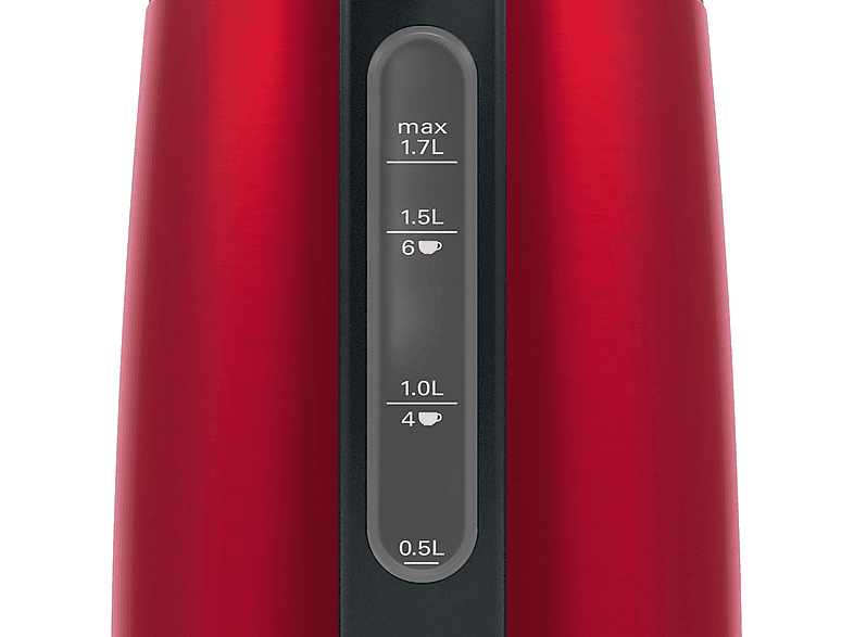 Bosch Wasserkocher Design Line 1.7l Rot TWK3P424 Wasserkocher (Rot, 1.7 l, ) — Foto 3 von 3