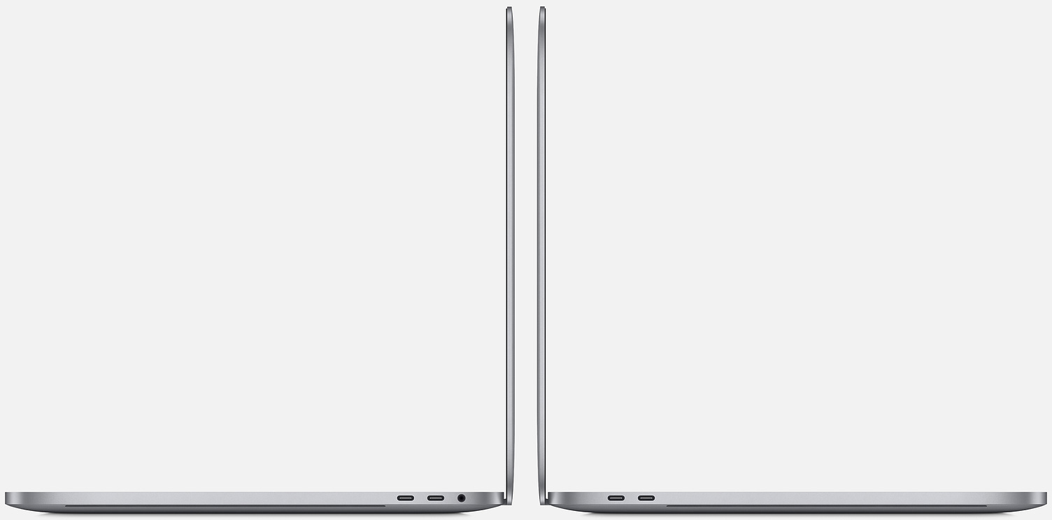 Zwei silberne Laptops nebeneinander. Geschlossenes, minimalistisches Design.
