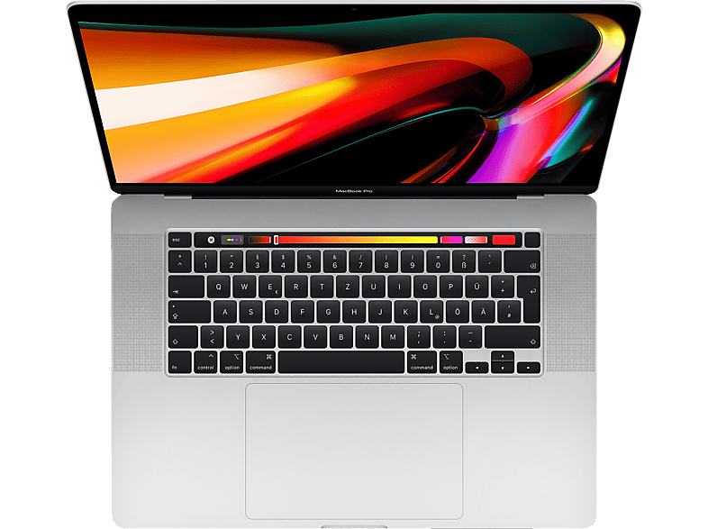 APPLE MVVM2D/A-167519 MacBook Pro - deutsche Tastatur, Notebook mit 16 Zoll Display, Intel® Core™ i9 Prozessor, 16 GB RAM, 2 TB SSD, AMD Radeon Pro 5500M, Silber