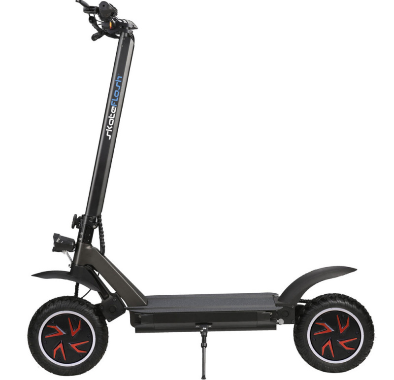 Patinete eléctrico - Skateflash SK Urban X Dual Motor, 30 km/h, Ruedas neumáticas 10", Freno de disco, Negro