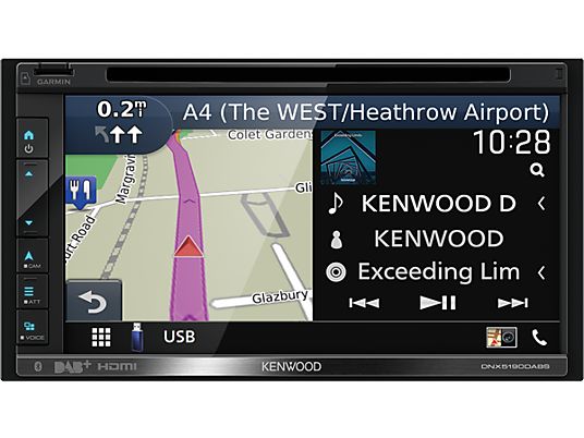 KENWOOD DNX5190DABS - Autoradio (2 DIN (double-DIN), Noir)