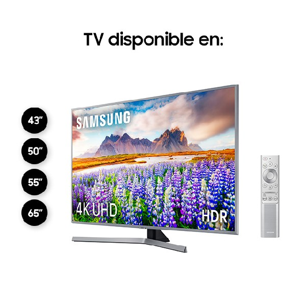 TV LED 55" - Samsung 55RU7475, 4K UHD Real, HDR, Smart TV, Supreme Ultradimming, Premiun One Remote