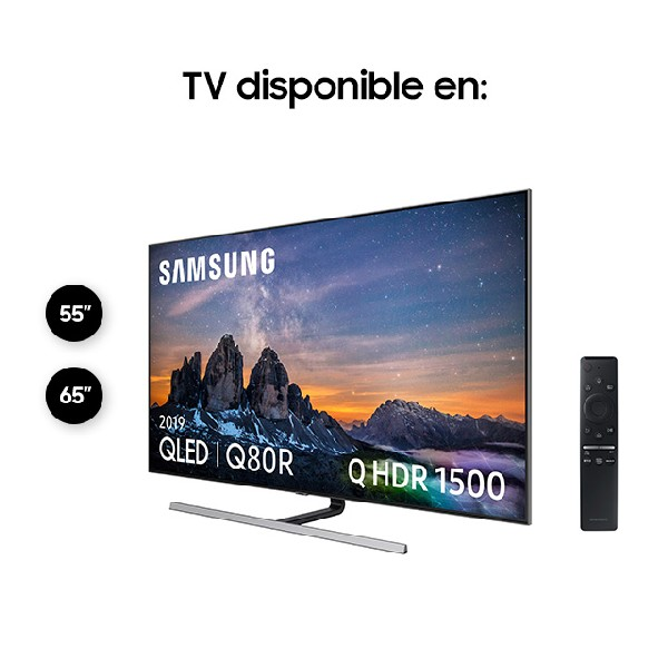 TV QLED 55" - Samsung 55Q80R, 4K UHD, IA 4K, Direct Full Array Plus, HDR 1500, Quantum dot, Smart TV