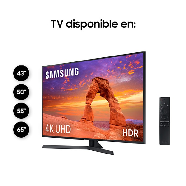 TV LED 65" - Samsung 65RU7405, 4K UHD Real, HDR, Smart TV, Ultra Dimming, One Remote Control