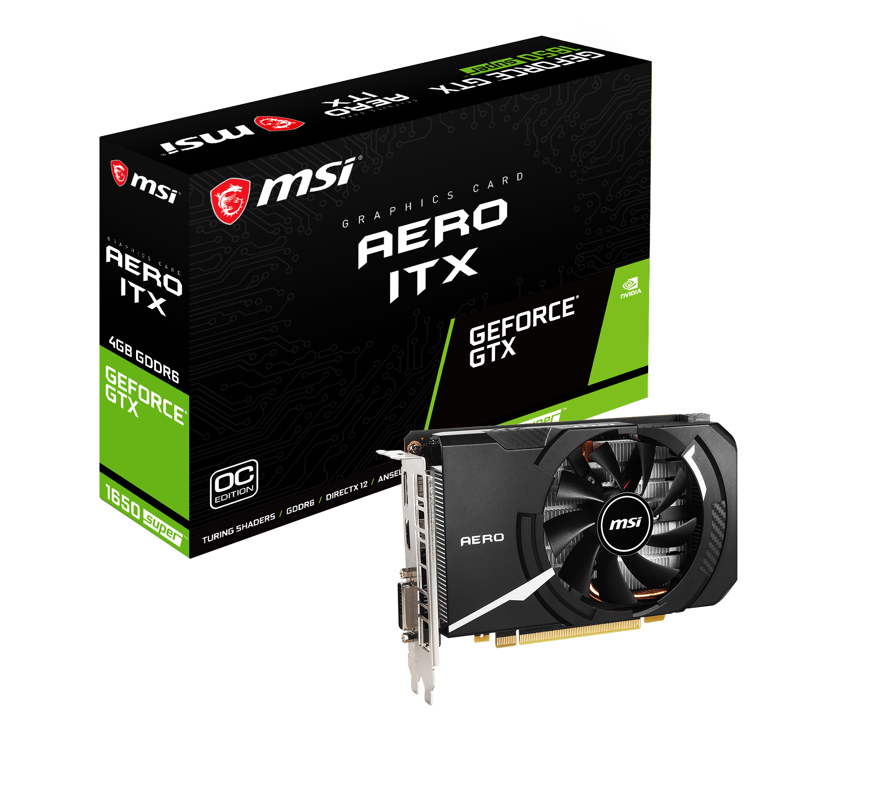 Grafikkarte) 1650 (V809-3295R) MSI SUPER™ 4GB OC (NVIDIA, GTX ITX Aero GeForce®