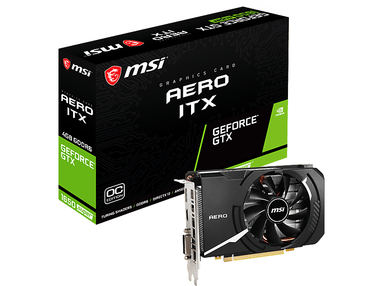 MSI GeForce® GTX 1650 SUPER™ Aero ITX OC 4GB (V809-3295R) (NVIDIA, Grafikkarte)