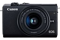 CANON Appareil photo hybride EOS M200 + 15-45 mm + 55-200 mm Noir (3699C018AA)