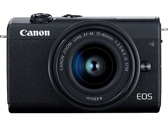 CANON Hybride camera EOS M200 + 15-45 mm + 55-200 mm Zwart (3699C018AA)