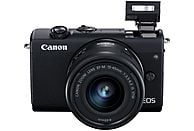 CANON Appareil photo hybride EOS M200 + 15-45 mm + 55-200 mm Noir (3699C018AA)