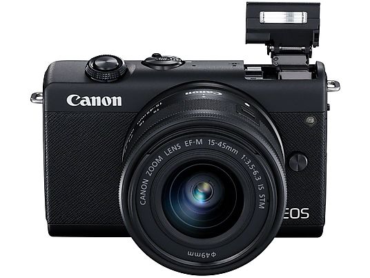 CANON Hybride camera EOS M200 + 15-45 mm + 55-200 mm Zwart (3699C018AA)