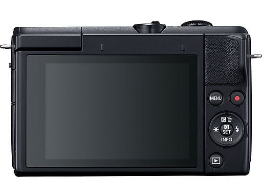 CANON Hybride camera EOS M200 + 15-45 mm + 55-200 mm Zwart (3699C018AA)
