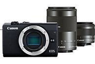 CANON Hybride camera EOS M200 + 15-45 mm + 55-200 mm Zwart (3699C018AA)