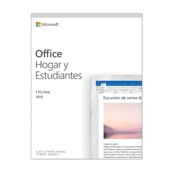 Microsoft Office Hogar y Estudiantes 2019, 1 Usuarios, 1 Dispositivo (Suscrip. Digital)