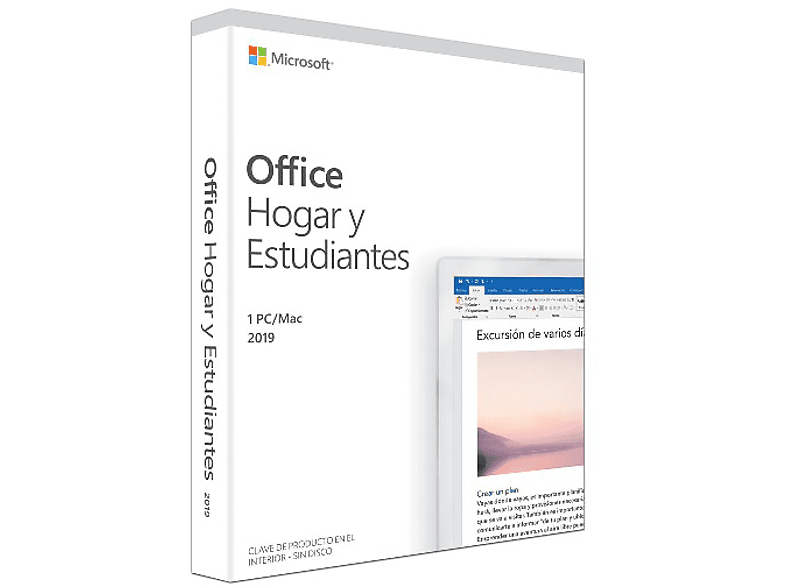 Microsoft Office Hogar y Estudiantes 2019