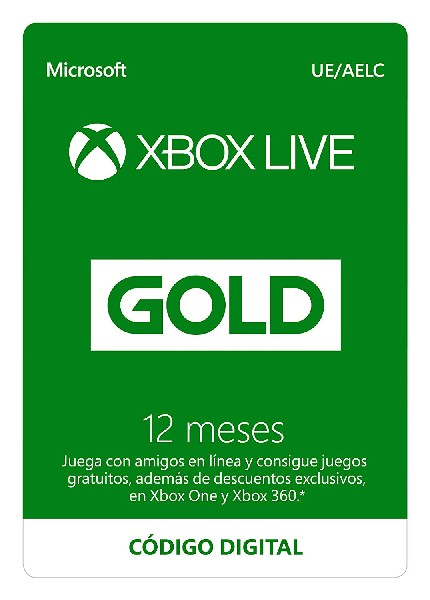 Tarjeta - Xbox Live Gold 12 Meses (Suscripción Digital)